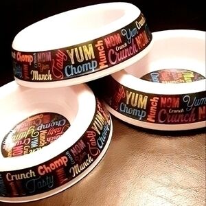 Melamine Cat Bowls Chomp/Tasty Trio